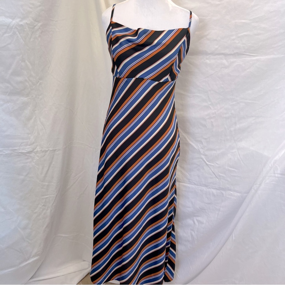 LUSH diagonal striped slip dress. - Picture 2 of 10